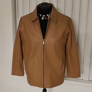 Tribeca Studio Stylish & Chic leather  jacket. Size 14WP
